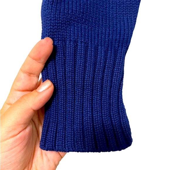 Vintage Polo Ralph Lauren Turtle neck sweater M blue and black - Picture 3 of 4